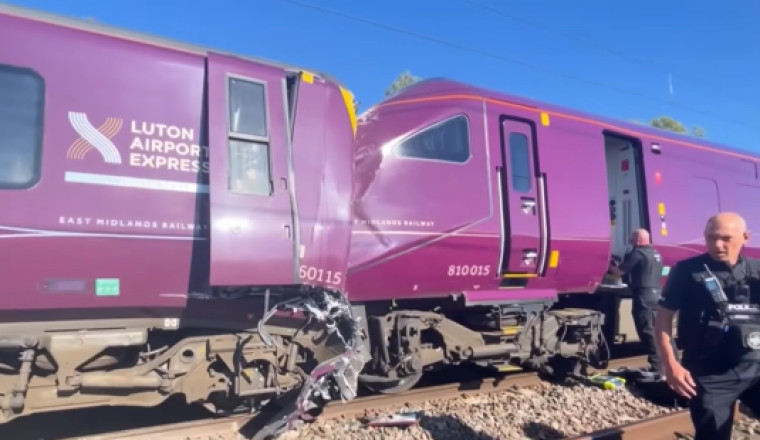 Train driver dies and nine in critical condition following collision near Bedford